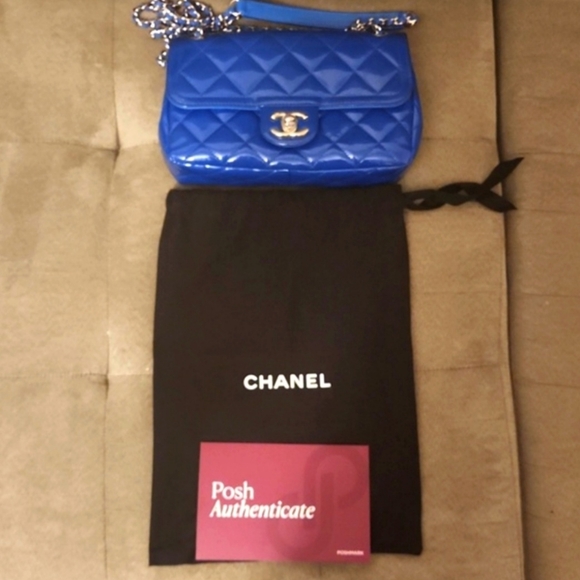 Chanel Patent Blue Medium Crossbody/ Shoulder Handbag 💙⚡️ - Picture 11 of 13